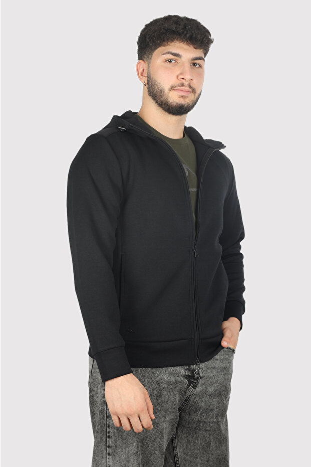 SWEATSHIRT WITH ZIP IN POLYESTER - 1