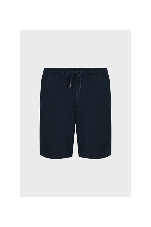 Men's Relaxed Fit Logo Regular Fit Navy Blue Shorts