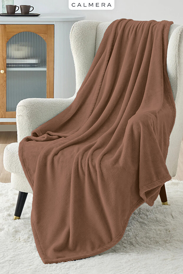 Wellsoft Tv Blanket | Ultra Soft & Lightweight | Plush - Fleece | 130 × 170 cm - Mocha