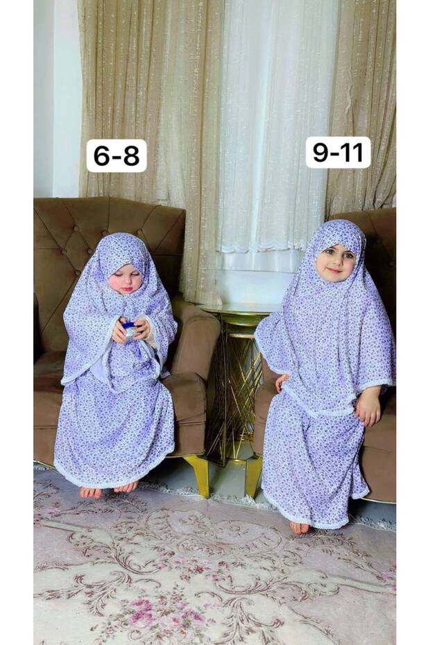 2Pcs Children's Prayer Dress Cotton Fabric