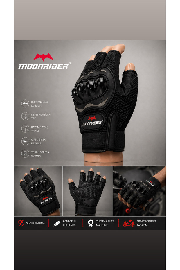 Motorcycle Gloves Cut-Resistant Half Finger Biker Gloves Ce En-13594 Protection Motor Glove Nx-10