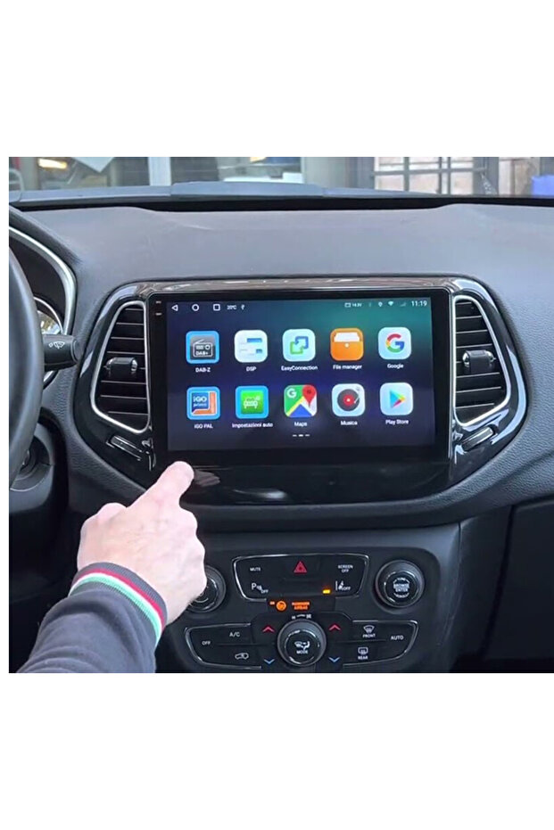 Jeep Compass android screen 2017 to 2021 carplay android auto reverse camera included