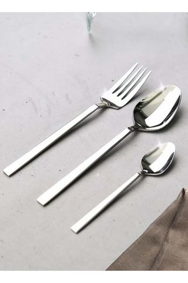 Lug Ga Nature Dessert Spoon Set of 6 - High Quality 18/10 Stainless Steel