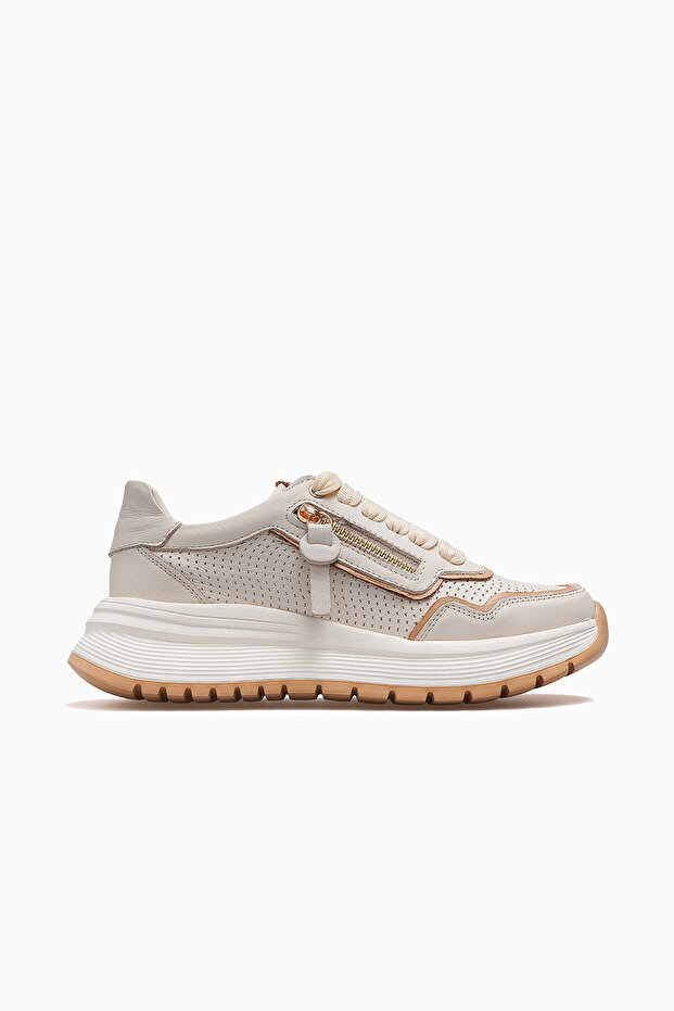 Women's leather casual daily shoes 26y d26ya-3900 cream