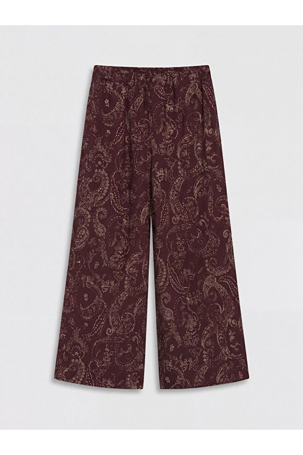 Lcw Grace Patterned Women's Trousers with Elastic Waist