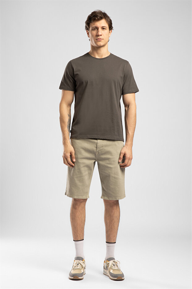 Lonceso Men's Slim Tapered Fit Shorts Green