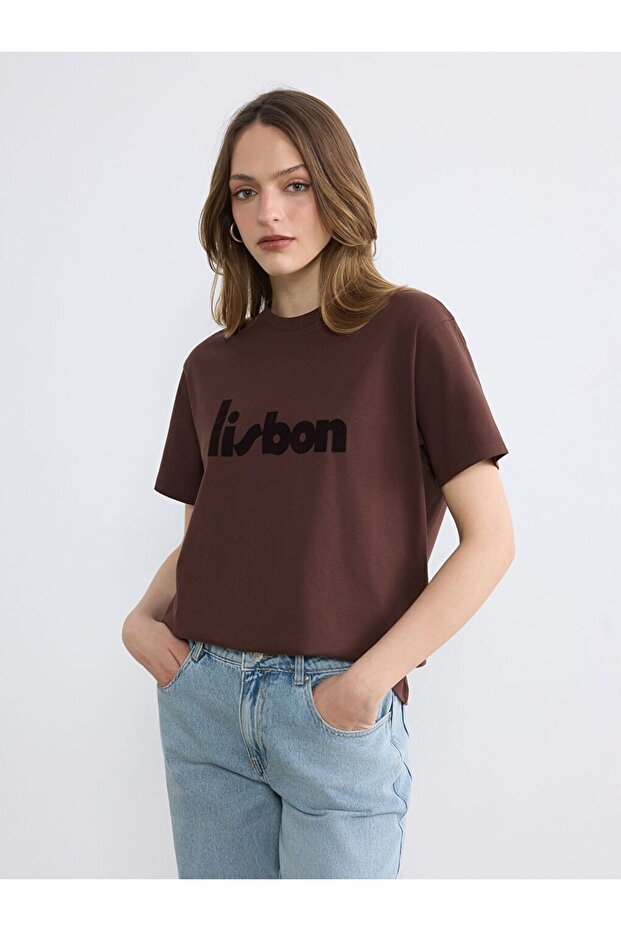 Lcw Vision Crew Neck Lisbon Printed Women's T-Shirt