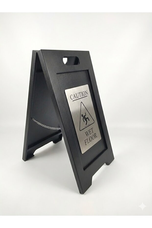 Wooden Caution Sign