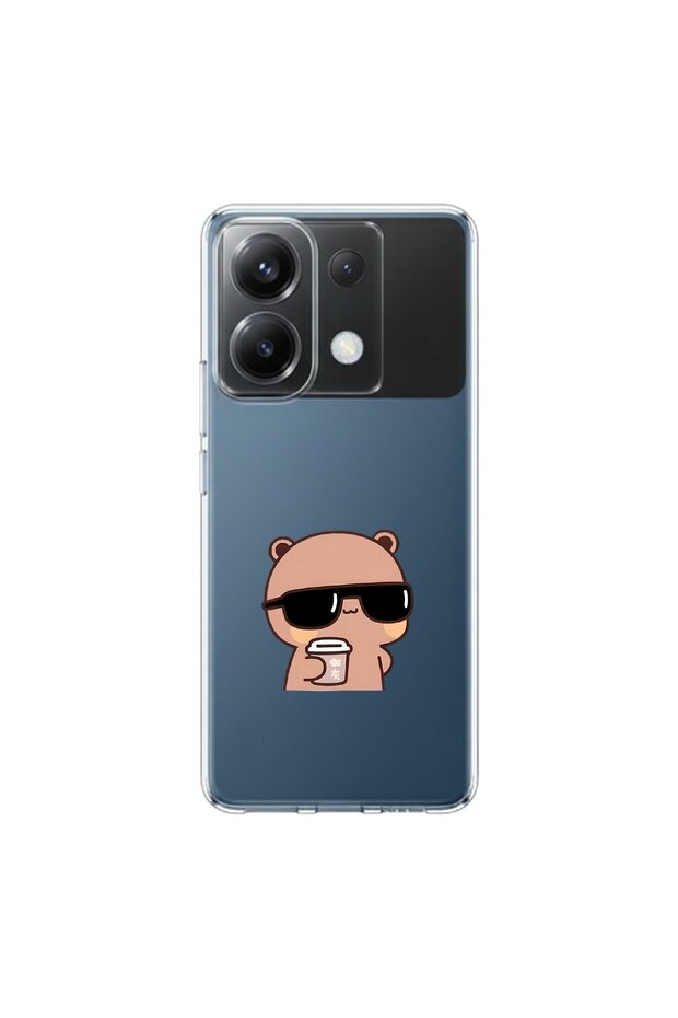 حافظة شفافة متوافقة مع هاتف Xiaomi Poco x6 بتصميم 3/1