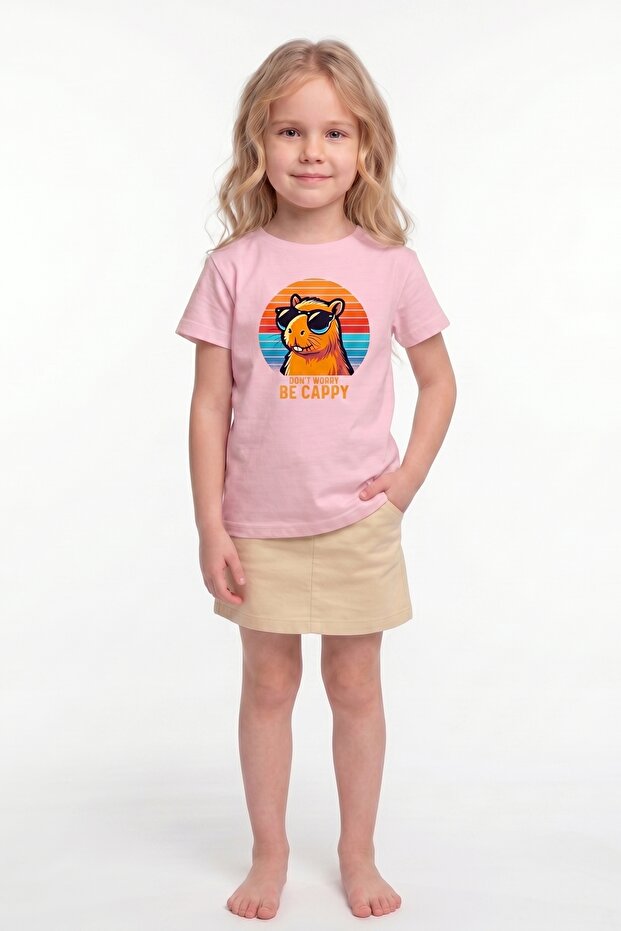 Printed Short Sleeve T-Shirt for Girls B19