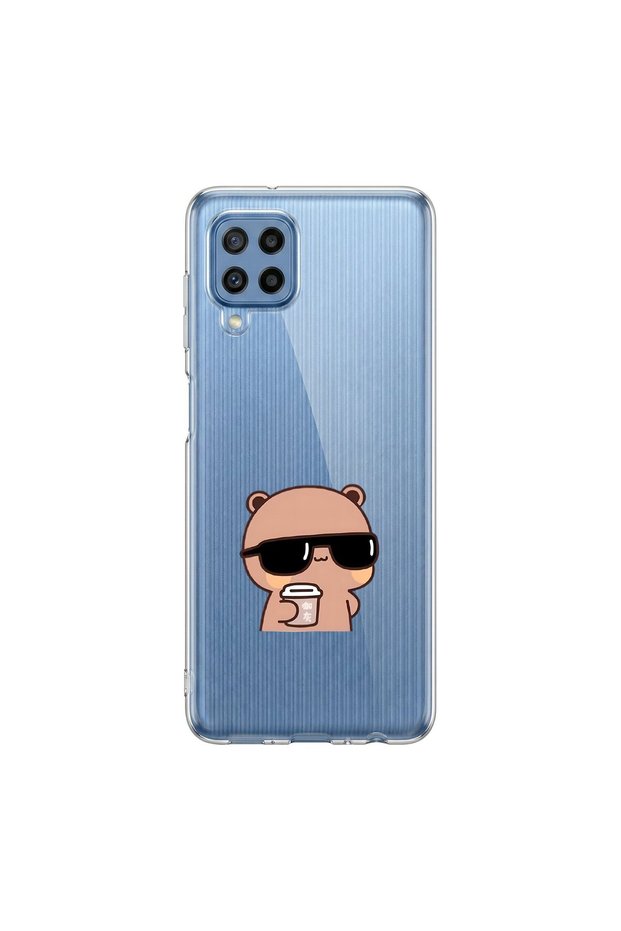 Samsung Galaxy M32 Compatible Couple 3/1 Design Transparent Case