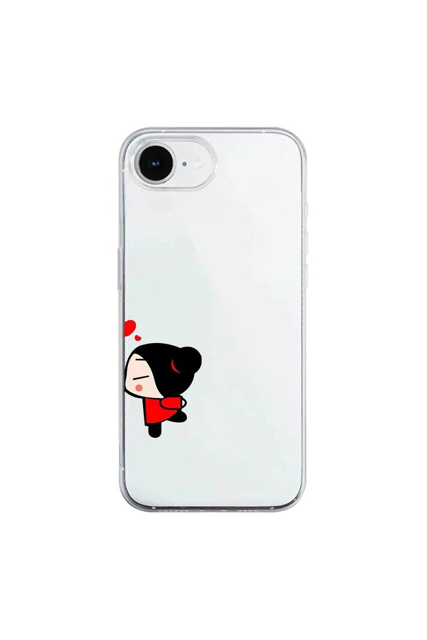 iPhone 16E Compatible Couple 4/1 Design Transparent Case