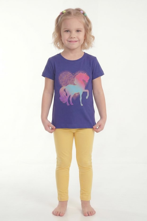 Printed Short Sleeve T-Shirt for Girls B13