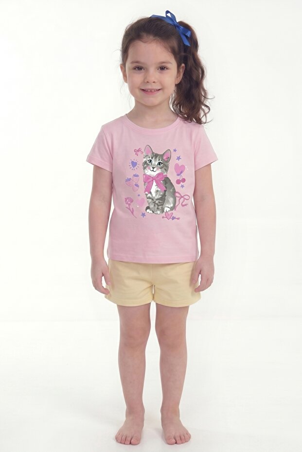 Printed Short Sleeve T-Shirt for Girls B14
