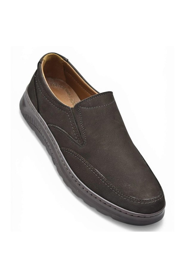 3584 Men's 100% Genuine Leather Orthopedic Sole Casual Shoes – Laceless Seasonal Men's Shoes