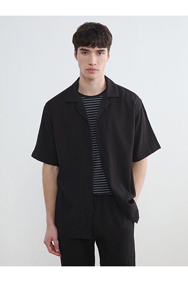 Regular Fit Resort Collar Men's Shirt
