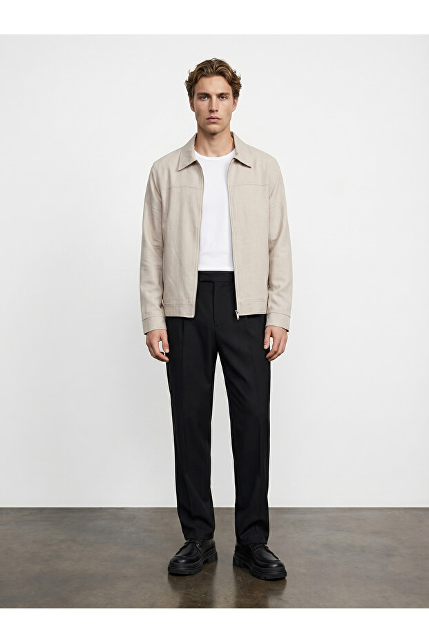 Old Money Basic Design Thin Linen Jacket - 3