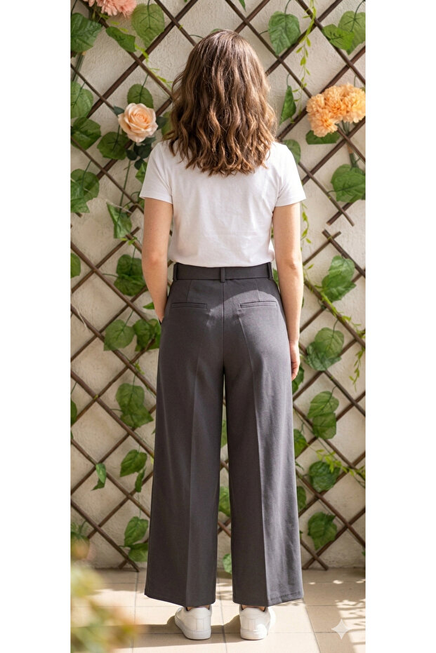 Palazo kumaş pantalon - 2