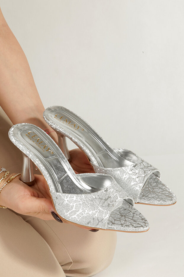 Women's Pointed Toe Thin Heel (9cm) Slippers Sandals Cmy