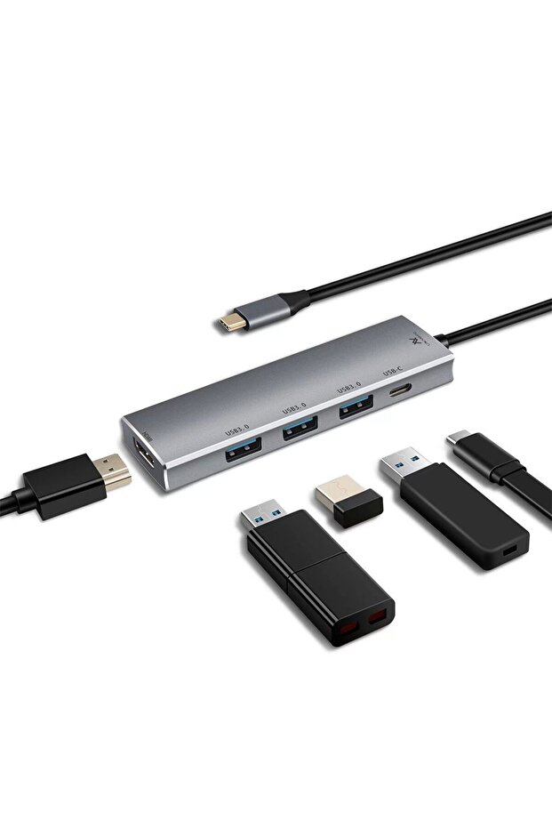 موزع USB-C بثلاثة منافذ مختلفة، US-01-5