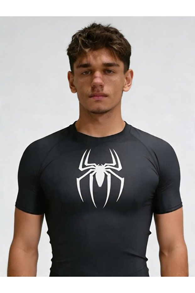 Spider Compression Narrow / Slim T-Shirt Gray Unisex Youth