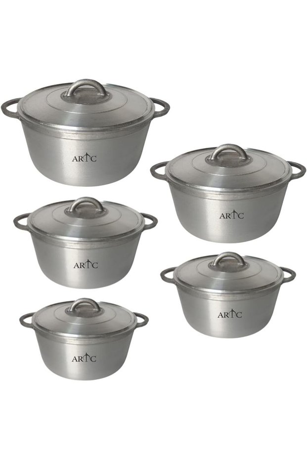 Cast Iron Cooking Pot with Lid – Heavy Duty Round Casserole for Gas Stove Size 20cm to 28cm
