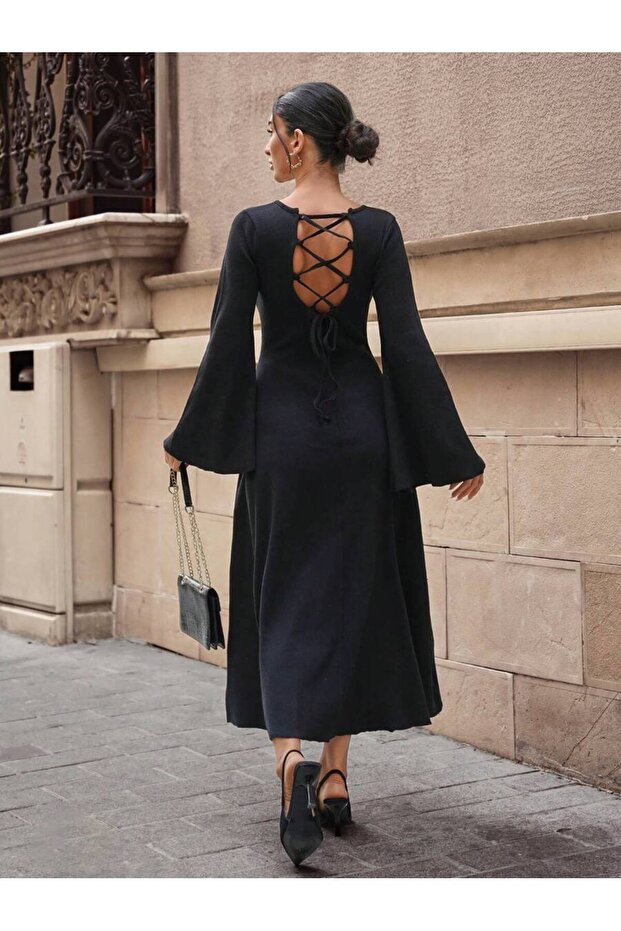 Rochie midi Willy neagră - S - 2