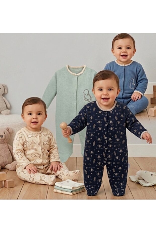 Dinokahve Tulum with Booties, 3-Piece Set