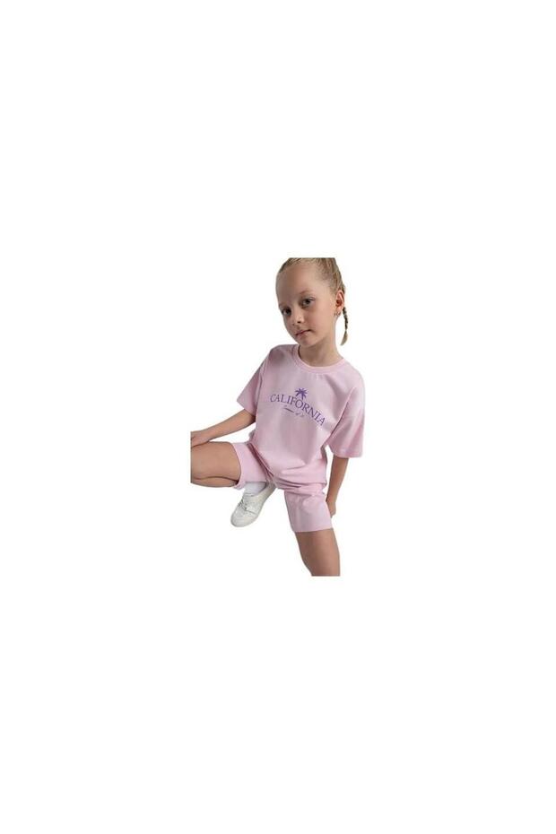 Rolypoly 100% Cotton Girl's Two Yarns Short Sleeve Shorts Pajamas Set Rp 3591