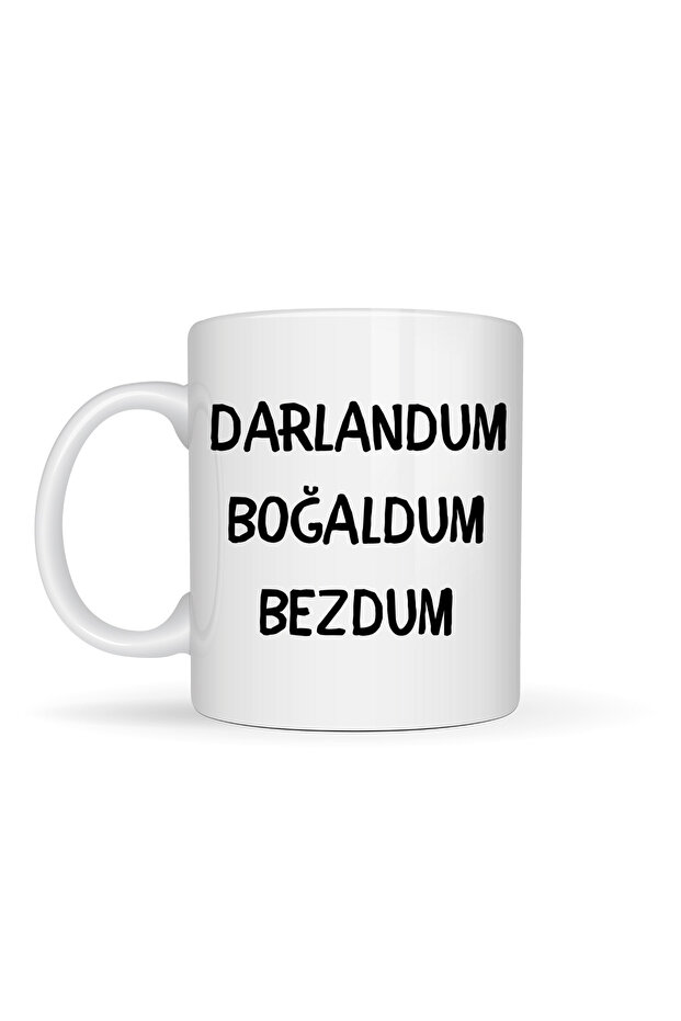 كوب دارلاندوم بوجالدم بيزدوم مكتوب عليه موديل 222 كوب قهوة سيراميك مطبوع عليه تصميم ممتع