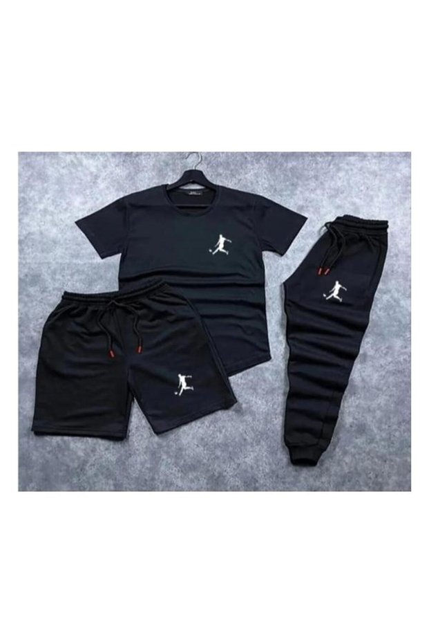 3-Piece Football Player Suit T-Shirt Shorts Tracksuit Unisex