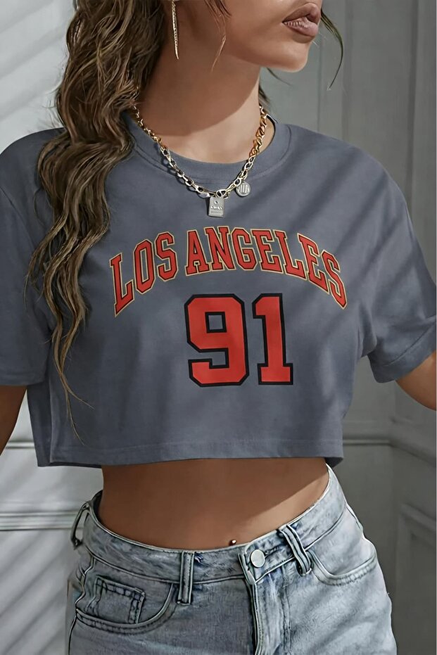 لوس أنجلوس 91 تي شيرت مطبوع 2UT4