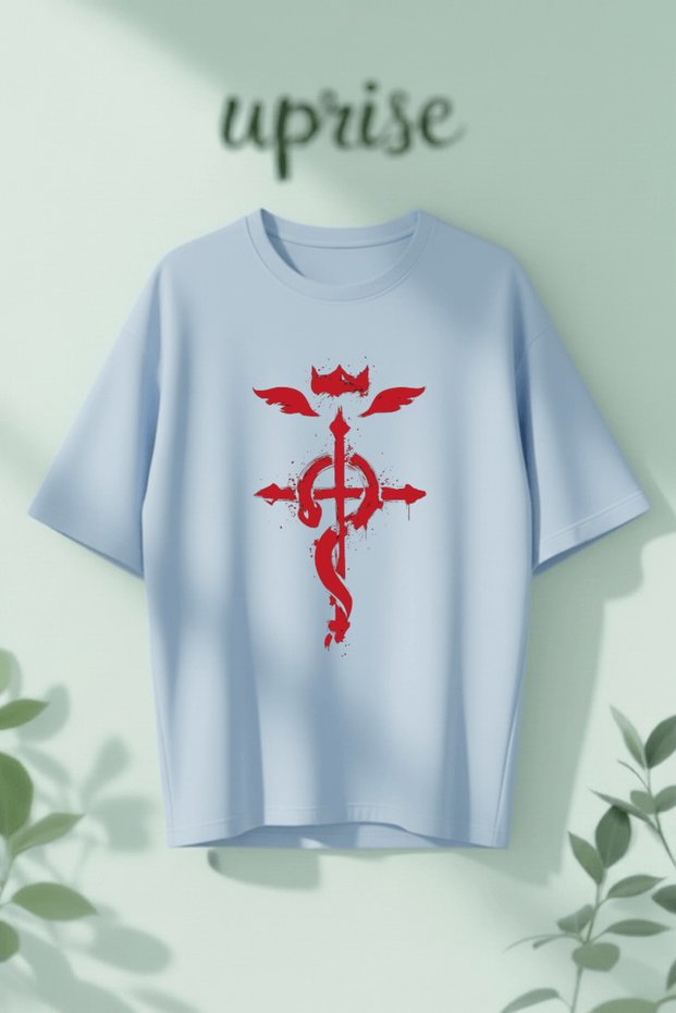 Fullmetal Alchemist Printed Cotton Oversize T-Shirt