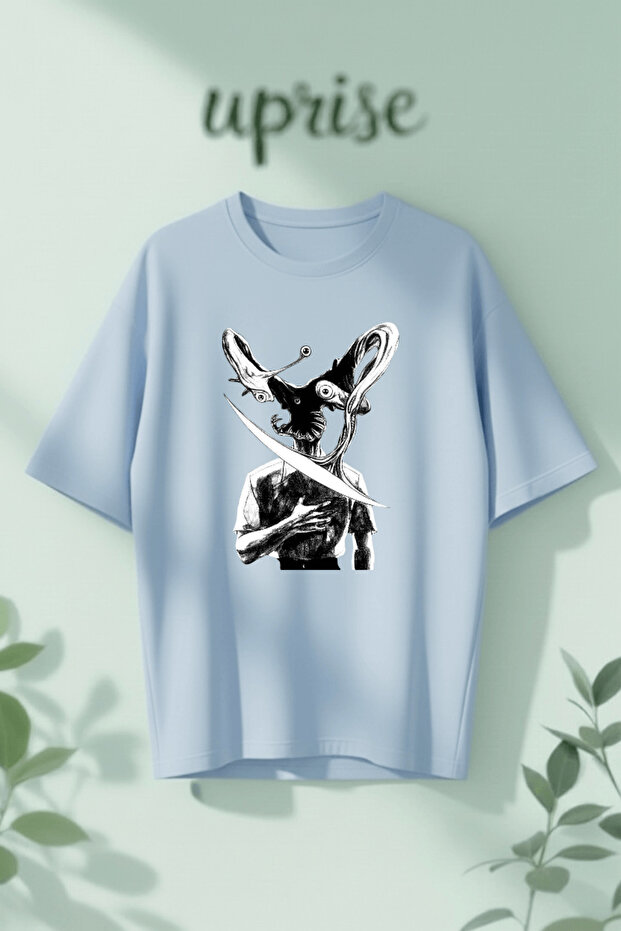 Parasyte Manga Printed Cotton Oversize T-Shirt
