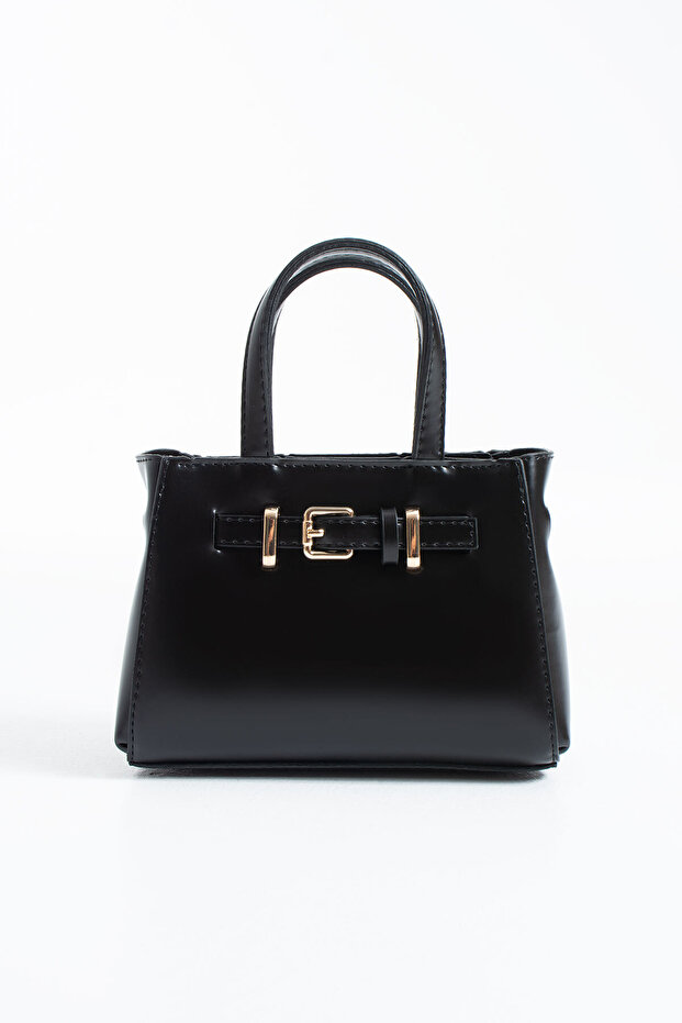 Women's Crossbody and Shoulder Bag with Black Belt Detail