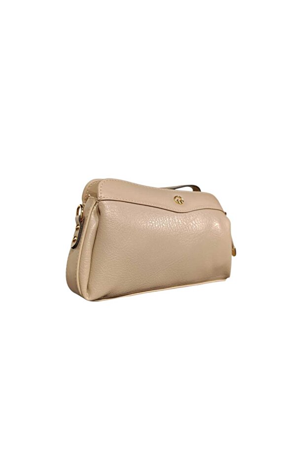 Multi-Compartment Portfolio and Crossbody Bag Ecru