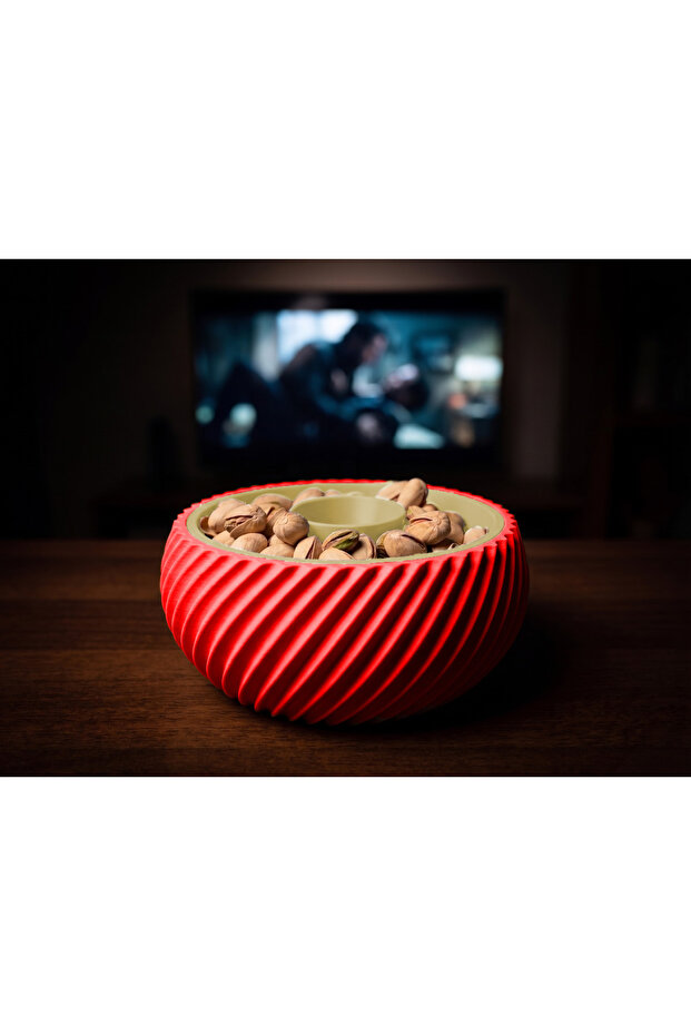 Double Chamber Snack Bowl, Shell Chamber, Trash Can, Peanut Seed Bowl, Presentation Container