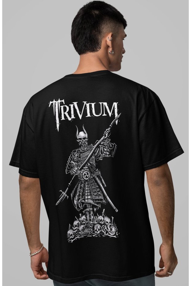 Trivium Rock Metal Music Band Back Printed Unisex Oversize T-Shirt