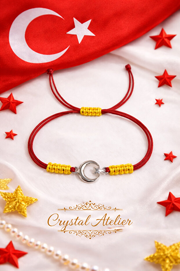 Yellow Red Legend Passion Moon Star Fan Bracelet