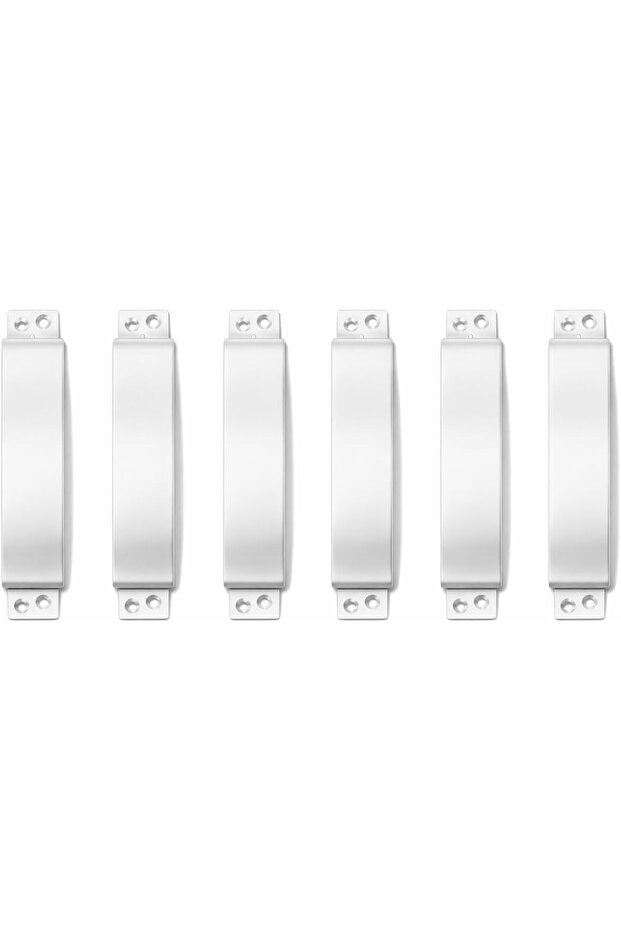 Aluminium Cabinet Handles, Matte Finish, Contemporary Style, Modern Theme, Universal Fit, 6 Pack (wh