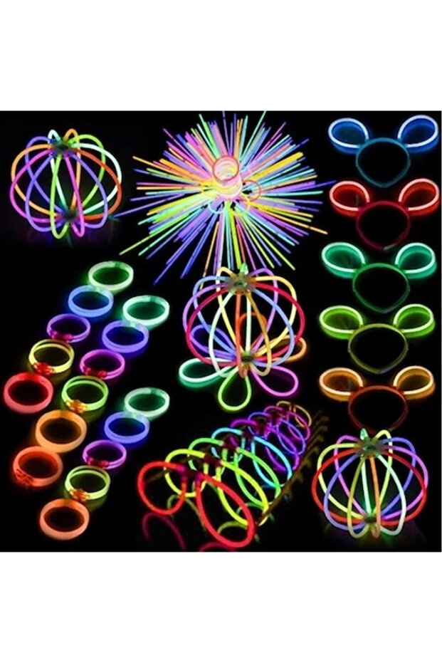 سوار LED مضيء بالفوسفور - عبوة من 100 قطعة