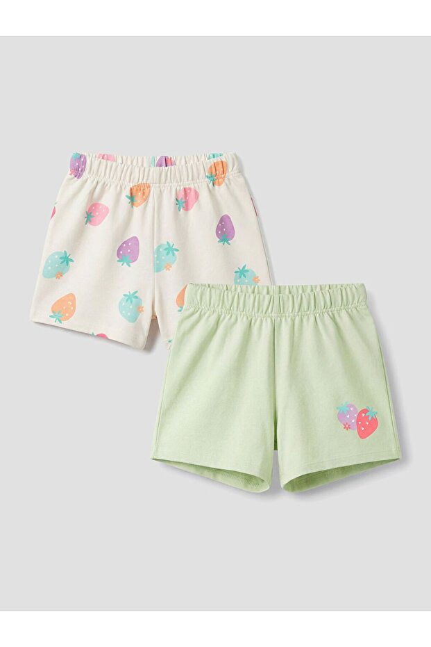 Lcw Kids Girl's Patterned Shorts 2-Pack
