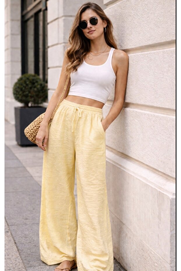 Women's Lined Wide Leg Trousers