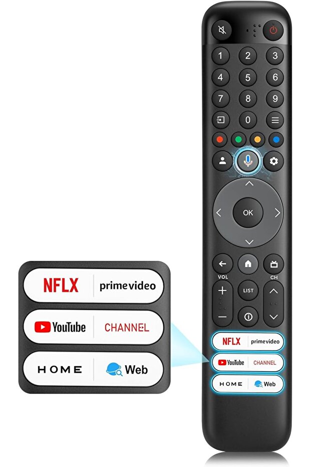 TCL Smart TV Remote Control Voice Remote Control for TCL Android/Google TV