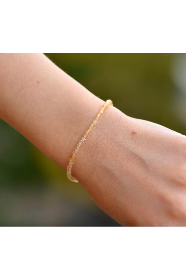 Very Fine Citrine Stone Bracelet 2 mm