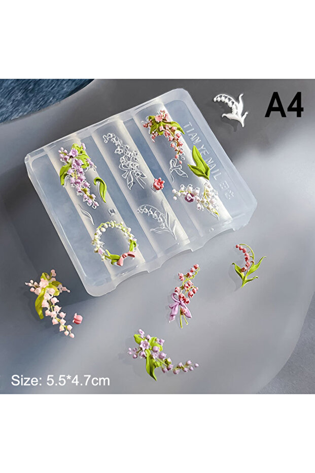 A4 Starfish Shell Flower Silicone Mould Bow Chain Nail Art Diy Handmade Tool Flower Silicone Mold