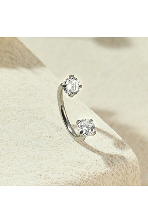 C-shaped and spiral Face 18G 1.0x8mm Nose Rings & Studs E 1Pcs Internal Thread Horseshoe Hoop Nose R