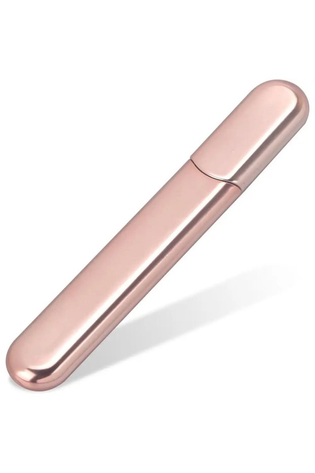 Gold Rose Golden Crystal Glass Nail File Odorless Salon-Grade for Natural Acrylic Nails Durable Mani