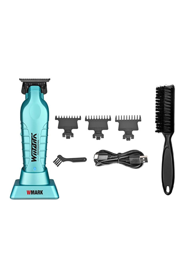 Professional Barber Detail Trimmer – 7000RPM T-Blade Precision Trimmer with Charging Stand