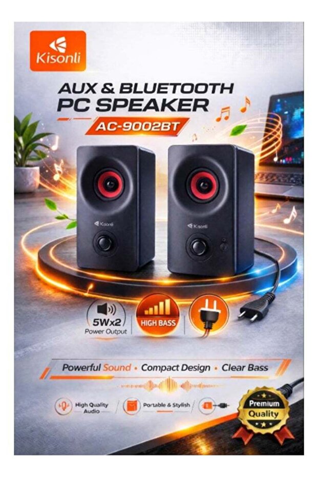 AC-9002BT AUX & Bluetooth PC Speakers